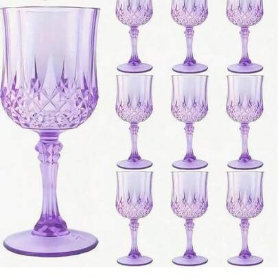 Juego de 12/6/1 copas de vino con patrón de diamante retro multicolor - Copas de champán irrompibles de 7 oz, vajilla reutilizable con apariencia de cristal para cocina, comedor, compromiso, boda, cumpleaños, inauguración de la casa, celebración, Día de la Madre, Día del Padre, vuelta al colegio, reunión, apto para lavavajillas