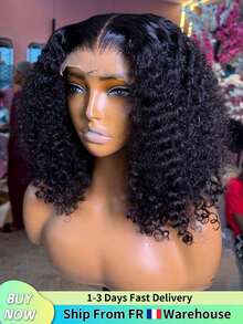 bling hair Deep Wave 13x6 Lace Front Wig, 100% Human Hair, Large Parting Area, HD Transparent Lace, Pre-Plucked Design - Natural Colors & Black Tones - View 3