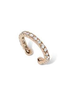 925纯银镶嵌奢华锆石迷你手链耳环套装，优雅女士派对佩戴 - Zircon Cuff Earring - 查看 12