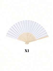 1-20 Peças Leques de Madeira Oca Dobráveis, Leques Decorativos de Papel Dobrável de Cor Sólida, Acessórios de Verão Portáteis de Bambu DIY, Leques de Mão, Leques Dobráveis, Leques de Moda Personalizados, Adequados para Casamento, Decoração de Festa, Decoração Doméstica de Artes e Artesanato, Lembranças de Convidados de Casamento, Decoração de Festa de Aniversário, Dia das Mães, Primavera, Presentes de Páscoa, Apresentação de Festa, Adereços de Foto, Adequados para Decoração Doméstica, de Quarto e de Escritório (Quantidade de Varetas do Leque Aleatória) - Branco - Visão 10