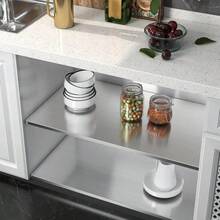 1 Cuộn Giấy Dán Tường Tự Dính Bằng Thép Không Gỉ, Chống Nước, Chống Dầu, Chịu Nhiệt, Có Thể Tháo Gỡ, Phong Cách Công Nghiệp Hiện Đại, Kết Cấu Kim Loại Mờ, Thích Hợp Cho Tủ Bếp, Mặt Bàn, Trang Trí Nhà Bếp, Dày Dày, Không Để Lại Vết Keo - Bạc đánh bóng - Xem 8