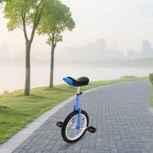 Futchoy 16in Outdoor Wheel Unicycle, Height Adjustable Unicycle, One Wheel Bike - Blue - View 10