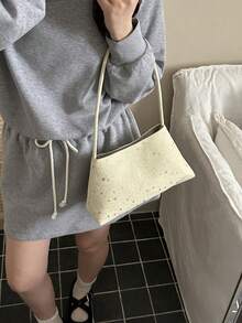 Bolso de tote con estampado de estrella, estilo Ins, de gran capacidad para estudiantes/viajes, casual coreano, nueva llegada 2026 - Butter Yellow - Ver 3