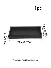 Small Silicone Bathroom Vanity Tray Rectangle Soap And Sponge Holder Kitchen Sink Organizer For Scrubber, Lotion Bottles, Perfume, Jewelry, Candle, Key Trinket Ring - Multicolor - View 13
