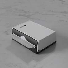 1pc Large Capacity 200+ Tissue Box, Includes Punching Installation And Punch-Free Installation Accessories, High Hardness Plastic Material, Wall-Mounted Paper Towel Holder For Commercial Bathroom, Waterproof Tissue Box, Hotel & Kitchen Large Capacity Paper Towel Rack - Black - View 9
