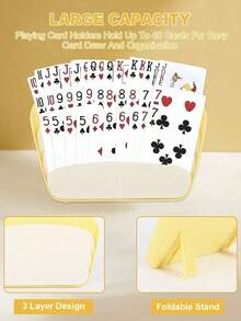 Playing Card Holder, Non-Slip Durable Stand, Easy One-Handed Operation - Multicolor - View 6