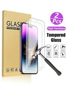 两片装钢化玻璃屏幕保护膜，兼容 17/17 Pro/17 Pro Max/17 Air/16/16 Plus/16 Pro/16 Pro Max/15/14/13/12/11 Pro Max/X/XS/XR/Mini/7/8/14 Plus。也兼容 14/15 Pro Max。钢化玻璃材质，9H+ 高硬度。 - 無色 - 查看 1