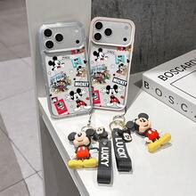 This Disney Mickey Mouse Pattern Lanyard Phone Case Features A Strong Magnetic Closure And Full Coverage Of Acrylic And TPU Material. It's Shockproof, Lightweight, And Suitable For IPhone17/16/11/13/15/15 Plus/15 Pro/15 Pro Max/12/14 Pro Max/11 Pro Max/12 Pro/12 Pro Max/13. It's A Popular Birthday Gift, Business Gift, Durable, Stain-Resistant, And Fingerprint-Resistant New Phone Case For Men And Women. It Also Includes A Mickey Mouse Phone Case And Mickey Mouse Doll Bracelet. Compatible With SamsungGalaxy S20, S21, S22, S23, And S24 Series. It's The Perfect Gift For Friends And Family. This Stylish Phone Case Is Fun, Lightweight, And Durable. IPhone17 Pro Max Phone Case, Minnie Phone Case. - 藍色 - 查看 3
