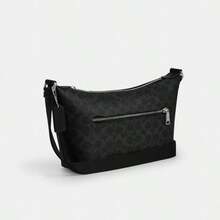 Coach FINN 25 Crossbody Bag Small Satchel Purses With Chain Strap Zipper Shoulder Bag For Women - Black - View 7