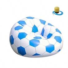 Football-Shaped Inflatable Sofa Bed, High-Quality Durable Anti-Scratch, Foldable Outdoor Lounge Chair, Patio Cushion, Home Camping Slouchy Person Healing Device - Classic - View 15