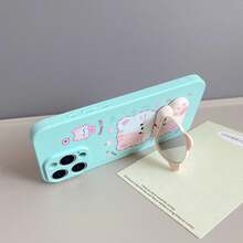 Tặng kèm dây đeo cổ tay khi mua hàng, ốp lưng điện thoại dễ thương có chân đế + dây đeo cổ tay, tương thích với iPhone 17 Pro Max/16 Pro Max/15 Pro Max/14 Pro Max/13 Pro Max/12 Pro Max/11 Pro Max/XS Max/7/8 Plus, tương thích với Samsung S26/25 24 32 1u, tương thích với , Honor. - Màu xanh Cadet - Xem 3