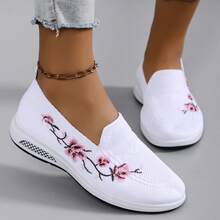 STEPREACH 春季新款女士运动鞋，休闲运动鞋，网面透气舒适耐穿轻便一脚蹬鞋 - 白色 - 查看 10