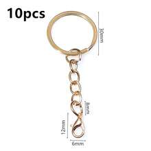 10pcs 25/28/30mm Diameter Keychain Ring Key Chains With Lobster Clasp Crafts DIY Jewelry Making Accessories Findings - Keychain - View 11