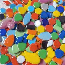 Random Mix Ceramic Mosaic Tiles, 100/200g, Assorted Shapes & Colors, Crafting Material For DIY Jewelry Making, Art & Sewing Supplies, Includes Teardrop/Heart/Willow Leaf/Hexagon/Rectangle/Circle Shapes - JN-01 - View 7