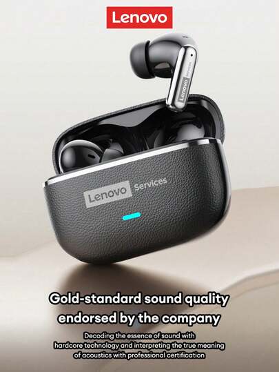 Lenovo 联想 LE208 极简蓝牙耳机，蓝牙 6.0 快速配对，低延迟，Hi-Fi 音质，ENC 智能降噪，超长续航，适用于运动、商务、学习等场合，兼容智能手机和电脑