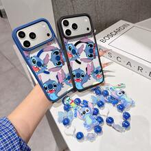 This Disney Stitch Pattern Lanyard Phone Case Features A Super-Strong Magnetic Closure And Full Coverage Of Acrylic And TPU Material. It's Shockproof, Lightweight, And Suitable For IPhone17/16/11/13/15/15 Plus/15 Pro/15 Pro Max/12/14 Pro Max/11 Pro Max/12 Pro/12 Pro Max/13. It's A Popular Birthday Gift, Business Gift, Durable, Stain-Resistant, And Fingerprint-Resistant New Phone Case For Men And Women. It Also Includes A Stitch Phone Case And Stitch Doll Bracelet. Compatible With SamsungGalaxy S20, S21, S22, S23, And S24 Series. It's The Perfect Gift For Friends And Family. This Stylish Phone Case Is Fun, Lightweight, And Durable. IPhone17 Pro Max Phone Case, Angel Phone Case. - 粉色 - 查看 2