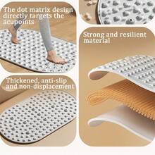 1pc 45*75cm Portable Ultra-Thin Foot Massage Mat, Pressure Sensing Massage Pad For Home Use, Foot Relaxation, Super Slow Running Mat, Silicone Acupressure Board, Indoor Static Running Massage Pad - Multicolor - View 8