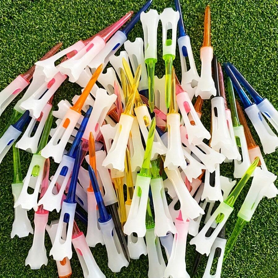 Cup-Shaped Golf Ball Tees, Durable Plastic Golf Ball TEE, Multiple Colors Mixed Shipping, Professional Golf Ball Base, Golf Competition Ball TEE, Golf Course Accessories Golf Ball Nails