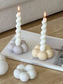 Cute Ceramic Flower Candle Holder, Centerpiece Decor For Dining Table, Home Decor, Wedding Party, Living Room. Suitable As Islamic Eid Al-Adha Gift And Decoration, Also Great For Classroom, Office, Back To School, Graduation, Anniversary, Valentine's Day, Women's Gift, Wedding Gift - Multicolor - View 10