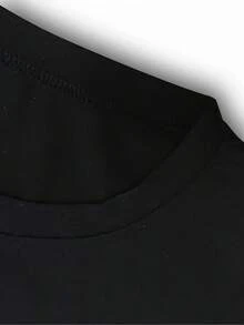Plus Size, Plus Size - At My Age, I Need Glasses, Patterned Printed T-Shirts, Casual Short-Sleeved, Crew-Neck Tops Suitable For Summer And Spring, Women's Clothing, Women's Tops - Black - View 4