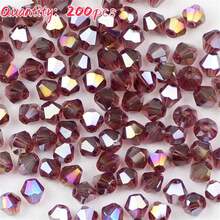 100Pcs Multicolor Austrian Crystal Bicone Beads - 4mm Faceted Glass Spacer Beads For DIY Jewelry Making And Handmade Crafts - One Bag - View 29