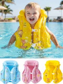 1pc Children's Inflatable Swimsuit, Children's Life Jacket Buoyancy Vest, Children's Swimming Vest, Infant Floating Board, First Day Of School - Multicolor - View 1