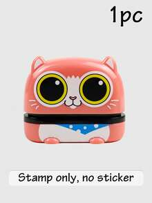 1pc Stamp + 100pcs Stickers, Customized Name Stamp, Customized Icon Text Label Stamp, Customizable Design For Clothing Books Supplies, Convenient For Home Office Travel Marking, Cute Gift For Birthday Family Friends, Self-Inking, Washable - Style a - View 8