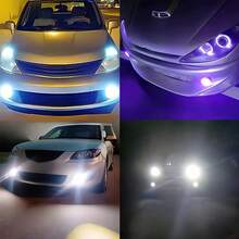 2X Đèn LED chạy ban ngày tự động COB 12V Đèn pha Angel Eye Đèn sương mù Đèn pha chống nước Đèn chạy ban ngày Đèn xi nhan Đèn LED cốp xe - 89mm - Xem 4