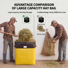 185L Extra Large Capacity, 4 Color Options, Suitable For Transporting, Feeding, Storing And Packaging Horse Hay. Professional Horse Hay Storage Bag, Thickened Design With Handles, Designed For Farmers, With Zipper - Specially Designed For Horses, Sheep, Goats And Cattle Feed Bags To Meet Farm Feeding Needs. - View 5