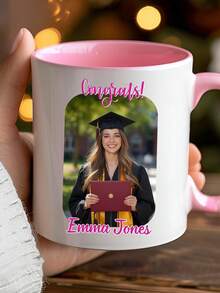 Personalized 2026 Graduation Mug - Name And Year Graduation Cap Mug, Graduation Theme Mug, Personalized "Class Of 2026" Ceramic Tea/Coffee Cup, No Assembly Required, Suitable For Graduation Gift, Birthday, Party Favors - Multicolor - View 4