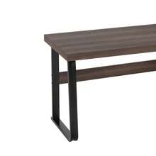 135 X 54 Cm Modern Desk In A Minimalist Style, MDF Desktop With High-Quality Steel Tubing, Super Durable, Multifunctional Storage Design, Silent Drawer, File Drawer - Brown - View 4