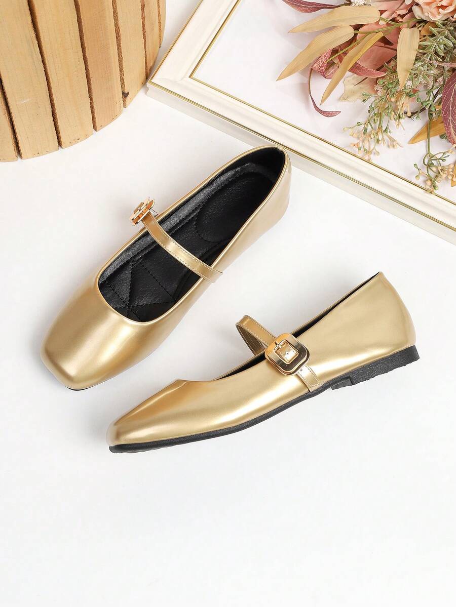 Zapatos de estilo Mary Jane con punta ancha, nueva llegada adecuada para todas las estaciones, tallas 34-44, estilo francés y versátil