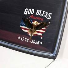 1pc New Arrival Anniversary Eagle Sticker, Car Exterior Decoration Decal - Multicolor - View 4