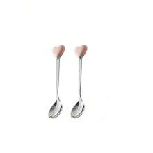 1/2/5/10pcs Spoons & Forks Set, Colorful Macaron Handle Stainless Steel Flatware, Creative Fruit Fork, Enamel Stainless Steel Handle Spoon,School Supplies - Multicolor - View 17