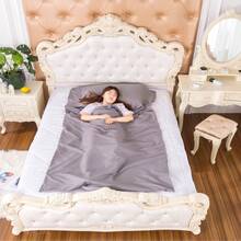1 chiếc túi ngủ lót nhẹ, thích hợp cho cắm trại ngoài trời, khách sạn, du lịch. - Màu Khaki - Xem 11
