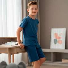 4-Piece Assorted Children's Summer Outfit For Boys - 2 Sets - Includes 2 T-Shirts + 2 Shorts - Minimalist - View 5