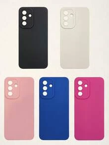 5pcs Dopamine Color Phone Cases, Minimalist Solid Color Phone Cases, Lens Protection Phone Cases, Compatible With IPhone & Galaxy, Black, White, Pink, Rose Red, Blue Phone Cases, Phone Cases, Galaxy Series Phone Cases, Case Compatible With IPhone 17 Pro Max, Covers, Cute Phone Cases, 11, 13, 14, 15, 16, Etc.,International Version, Not The Domestic Version - Multicolor - View 54