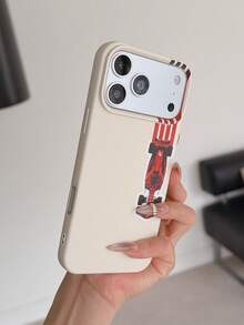 1pc Creative Red Stripe Remote Control Car Pattern Phone Case, Litchi Texture TPU Shockproof Anti-Scratch Soft Shell Suitable Compatible With Apple 11/12/13/14/14Plus/15/15Plus/16/16Plus/7/8Plus/17/17Pro And Other Models - Multicolor - View 2