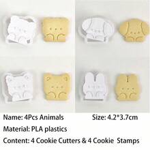 3pcs Easter Bunny & Panda Cookie Cutter Molds, Heart Shaped Valentine's Day Baking Tools, Student Supplies - View 17