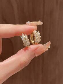1 Đôi khuyên tai nhỏ bằng đồng sang trọng, thiết kế cao cấp, đính đá Cubic Zirconia, thích hợp cho bé gái đeo hàng ngày và trong các dịp lễ hội. - bông lúa mì - Xem 4