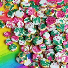 100g/200g Floral Pattern Ceramic Mosaic Tiles, Underglaze Multicolor Mixed Size Mosaic Circles, Suitable For Arts & Crafts, DIY Projects, Living Room, Kitchen, Bathroom, Home Decor, Creative Wall And Floor Decoration, DIY Craft Material - CSDXY - View 5