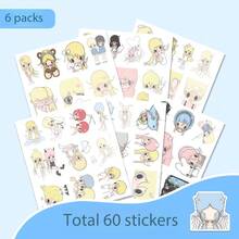 60pcs Korean Style Graffiti Stickers Decorative Autumn Stickers - Hand-Painted Stickers - Holiday Gift - Birthday Gift - Multicolor - View 3