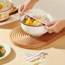 100 piezas de envoltura de plástico desechable, envoltura de plástico de uso múltiple adecuada para barbacoa, sobras, frutas y verduras, accesorio de cocina de grado restaurante envoltura de plástico para el hogar - Multicolor - Ver 4