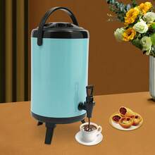 SanBouSi Insulated Beverage Container With Spout Cold And Hot Drink Dispenser For Parties - Blue - View 6