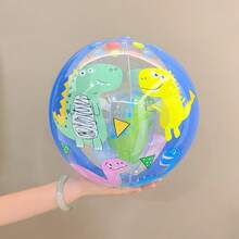 1pc Transparent Inflatable Ball, PVC Colorful Transparent 3D Beach Ball, Inflatable Pool Toy, Flamingo, Octopus, Dinosaur, Wave Unique Pool Ball, Underwater Party Decor, Suitable For Family Gathering, Party, Pool - Multicolor - View 6