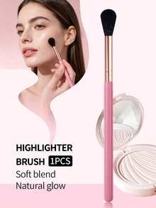 Pink Makeup Brush Set, Including Highlighter Brush, Blush Brush, Contour Brush, Multi-Functional Professional Makeup Brushes, Portable Beauty Tools - Pink - View 2