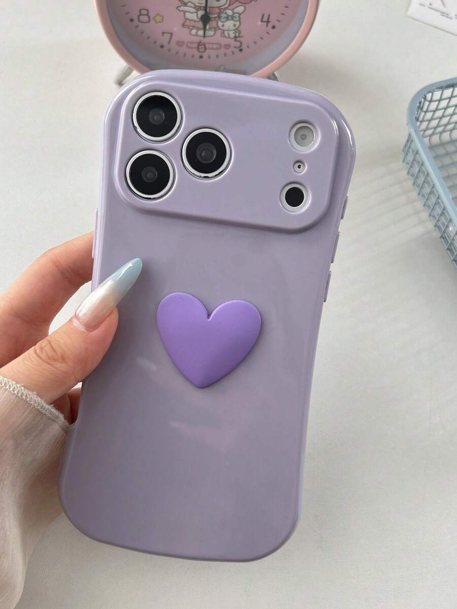 Basic Phone Cases - Paars 3D-hart - Bekijken 1