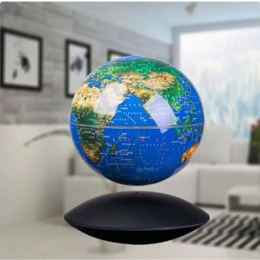 Quả cầu phát sáng lơ lửng từ tính 6 inch, quà tặng thủ công sáng tạo, đồ trang trí 2D treo bằng nam châm cho nhà cửa, sân vườn.