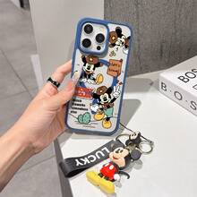 Este estuche para teléfono con patrón de Mickey Mouse de Disney cuenta con un cierre magnético resistente y una cobertura completa de material acrílico y TPU. Es a prueba de golpes, ligero y adecuado para iPhone17/16/11/13/15/15 Plus/15 Pro/15 Pro Max/12/14 Pro Max/11 Pro Max/12 Pro/12 Pro Max/13. Es un regalo de cumpleaños popular, un regalo de negocios, duradero, resistente a las manchas y a las huellas dactilares. Nuevo estuche para teléfono para hombres y mujeres. También incluye un estuche para teléfono de Mickey Mouse y una pulsera de muñeco de Mickey Mouse. Compatible con la serie Galaxy S20, S21, S22, S23 y S24. Es el regalo perfecto para amigos y familiares. Este elegante estuche para teléfono es divertido, ligero y duradero. Estuche para iPhone17 Pro Max, estuche para Minnie. - Rosa - Ver 6