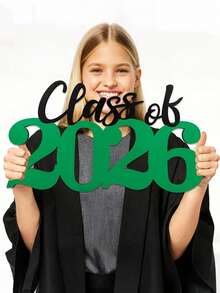 2026年木质毕业装饰品 - 红色2026届毕业生拍照道具和派对装饰，2026届毕业生礼物牌，毕业派对装饰（绿色） - 綠色 - 查看 2